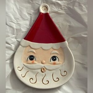 Johanna Parker Set of Two SANTA Plates. Can be used as decor, trinkets, desserts